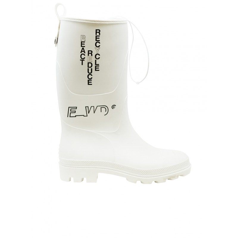 F_WD 15048 WHITE RECYCLED RUBBER RAINBOOTS