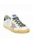 GOLDEN GOOSE GWF00101.F0003194.11172 GREY/BLACK COCCO PRINTED LEATHER SUPERSTAR SNEAKERS