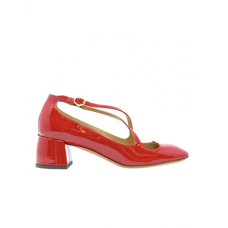 A.BOCCA AB2019 RED PATENT LEATHER PUMPS