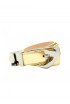 BY FAR GOLD LEATHER MOORE METALLIC BELT