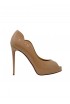 CHRISTIAN LOUBOUTIN 3230023 N295 NUDE PATENT LEATHER HOT CHICK ALTA 120 PUMPS